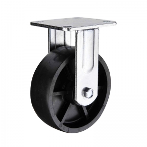 black plastic rigid/fixed caster wheel