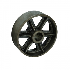 Vintage cast iron single wheel