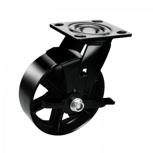 Black Caster Wheel With Side Brake