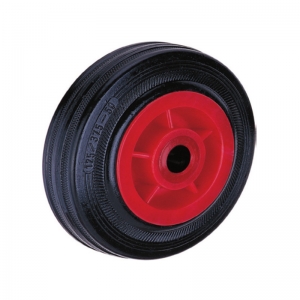 Plastic core rubber single wheel