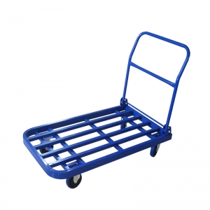 Blue Square Tube Foldable Trolley