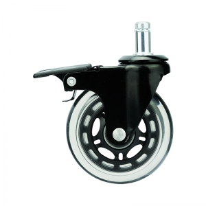 Light duty transparent PU caster wheel lock