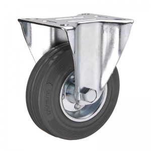 Gray rubber industrial caster wheel