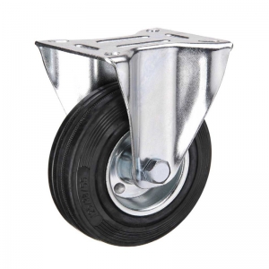 Black rubber industrial caster wheel