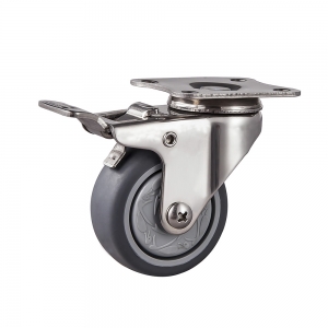 Light duty 304 stainless casters with brake