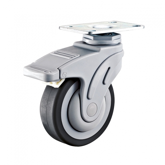 Flat Tread Top Plate Medical Caster Wheel