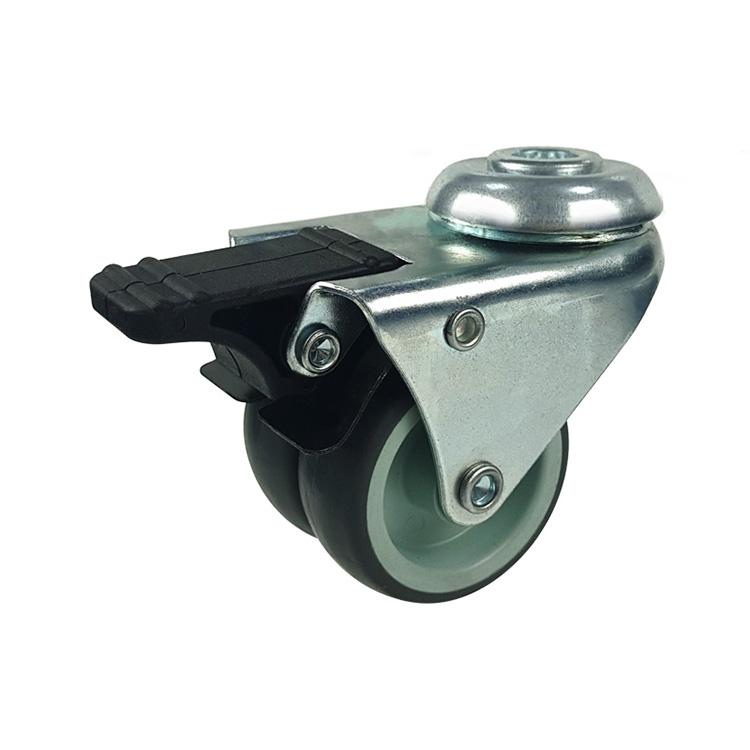3inch TPR twin-wheel casters without lock