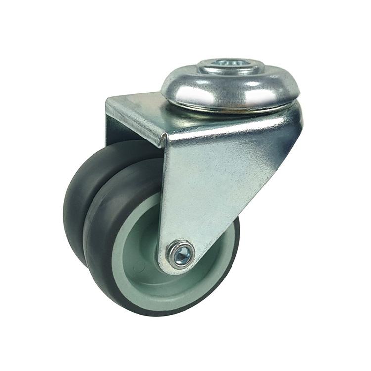 3inch TPR twin-wheel casters without lock