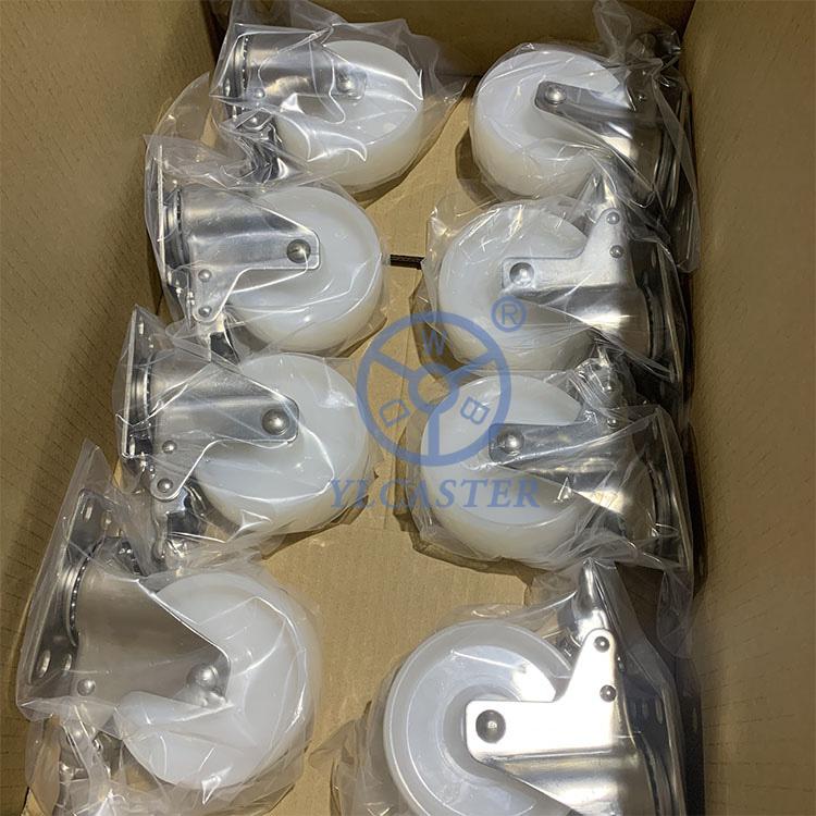 stainless steel nylon casters with side lock