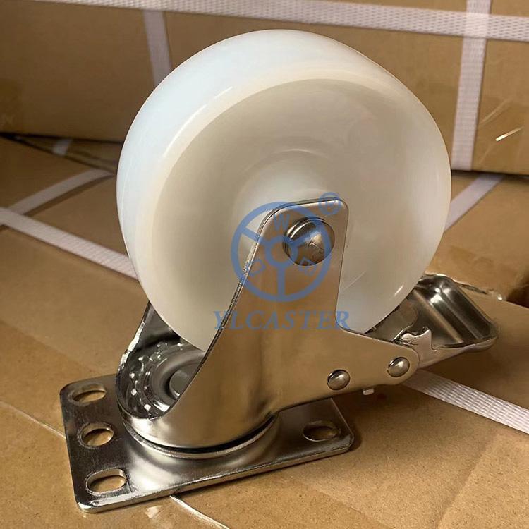 stainless steel nylon casters with lock