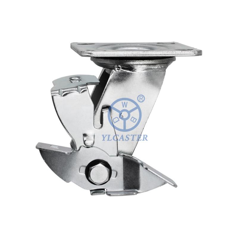 5inch Swivel Plate-Mount Caster Fork With Lock